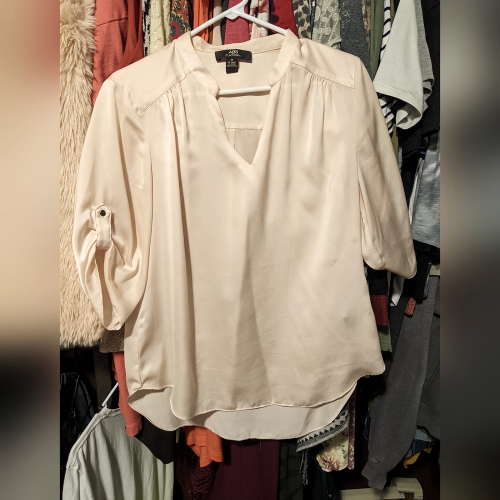 Silk nude top